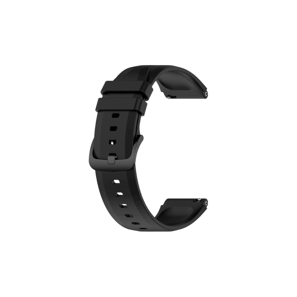Pulseira Silicone com Fivela Preta