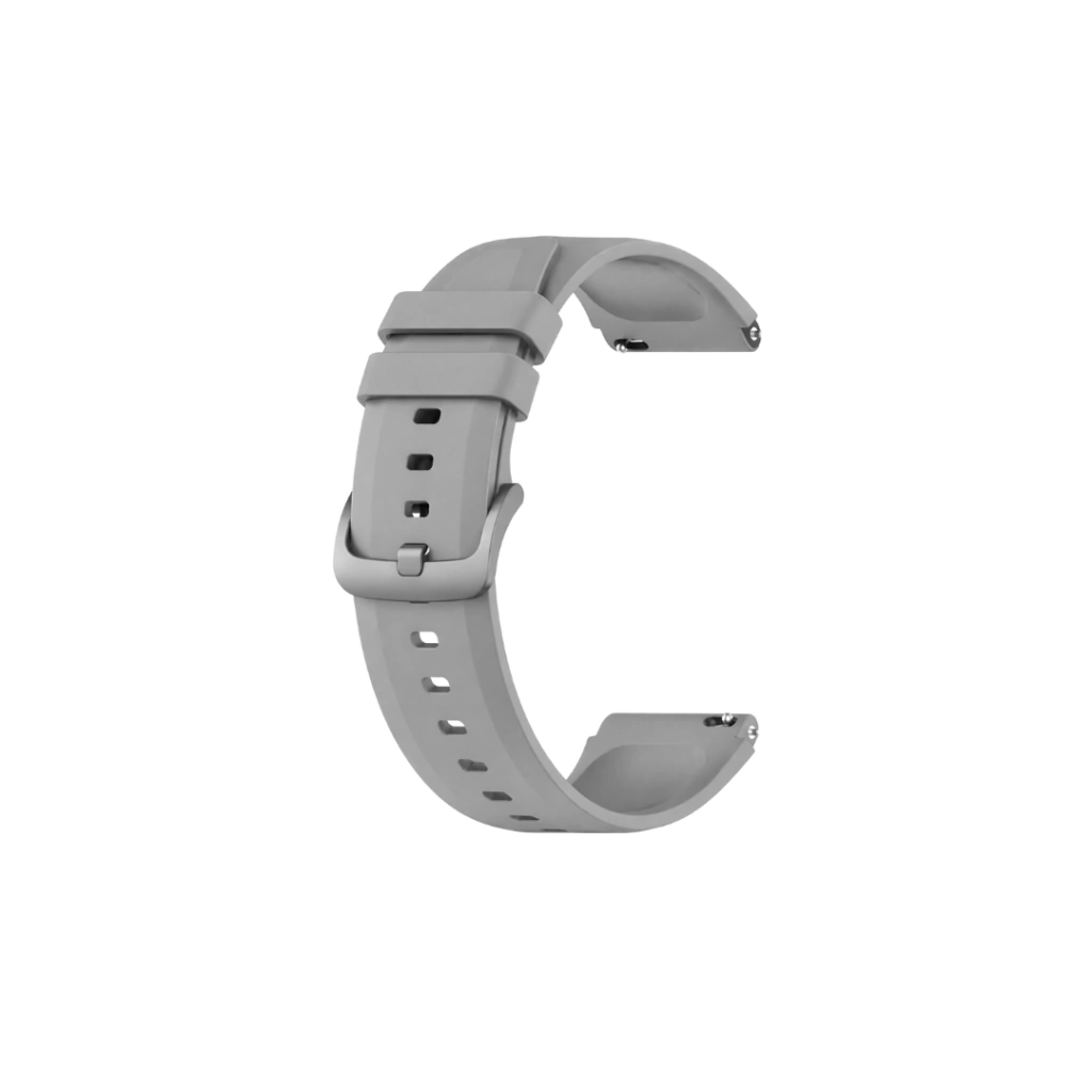 Pulseira Silicone com Fivela Cinza