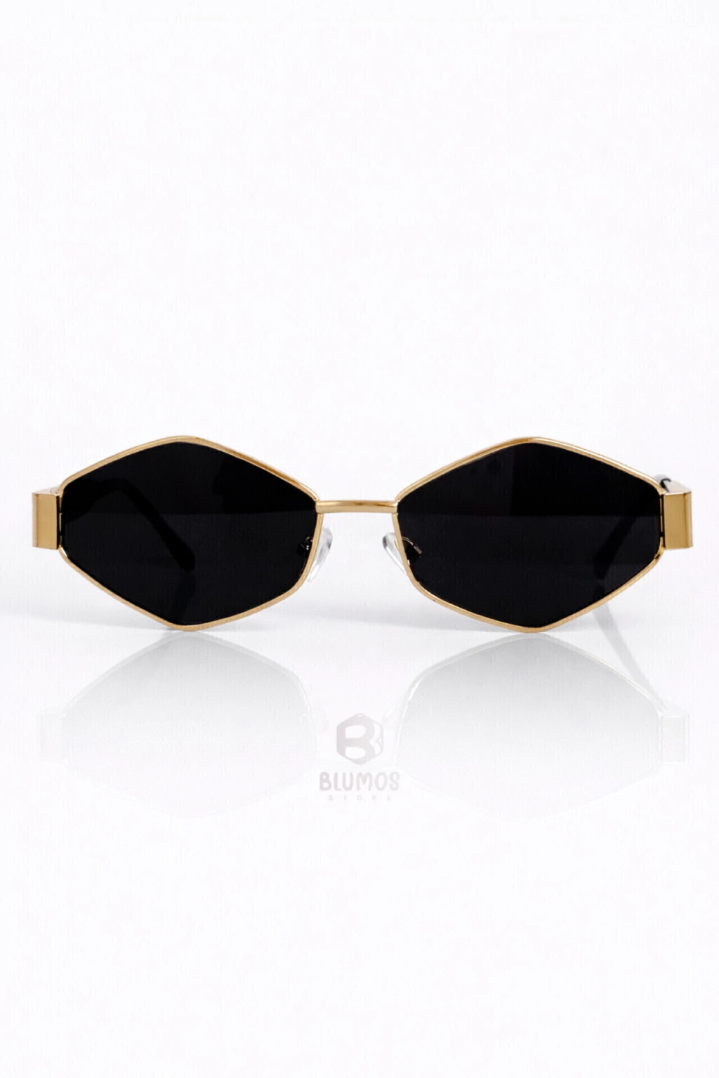 ÓCULOS HEXAGONAL CAPRI PRETO/DOURADO - Blumos Store