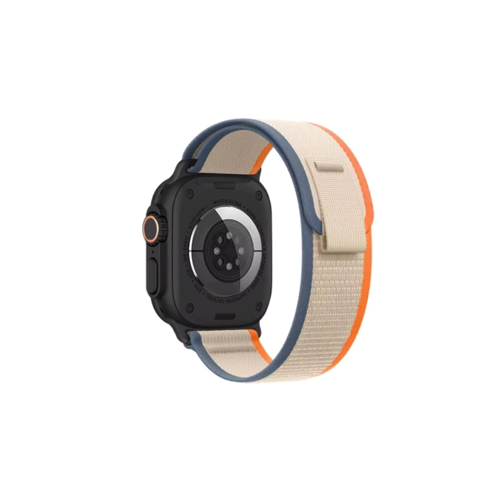 Pulseira Alpina branca, azul e laranja